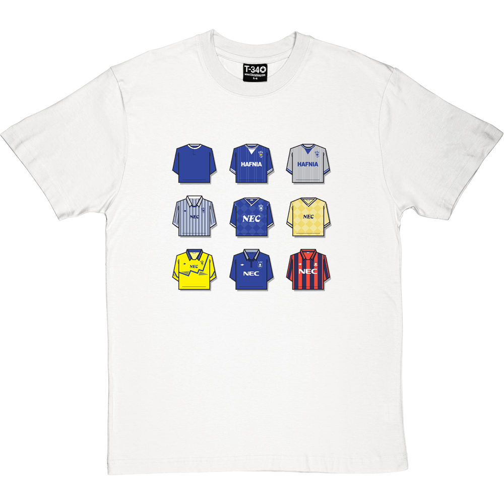 Everton Kit History Whitetshirt 