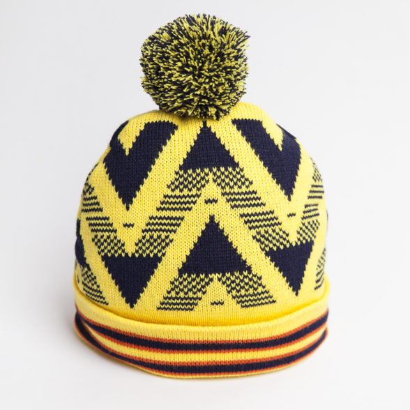 fan originals Retro Football Bobble Hat in Wales Colours Red Yellow Green 