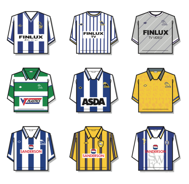 Sheffield Wednesday Shirt History T-Shirt - Football Bobbles