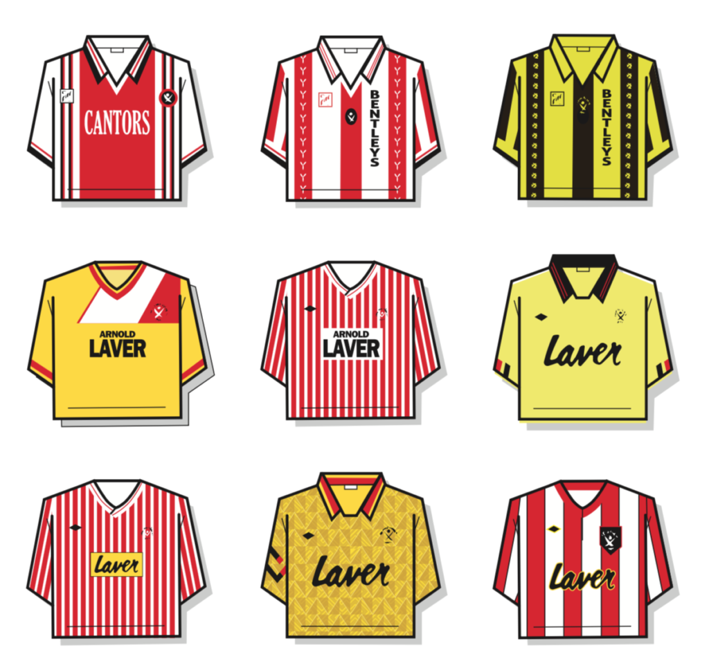 Sheffield United Shirt History TShirt Football Bobbles