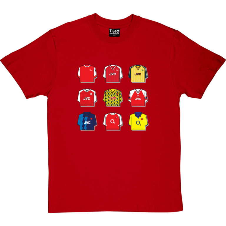 Arsenal Shirt History TShirt Football Bobbles