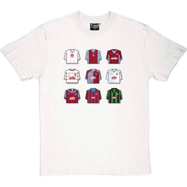 Aston Villa Shirt History T-Shirt - Football Bobbles
