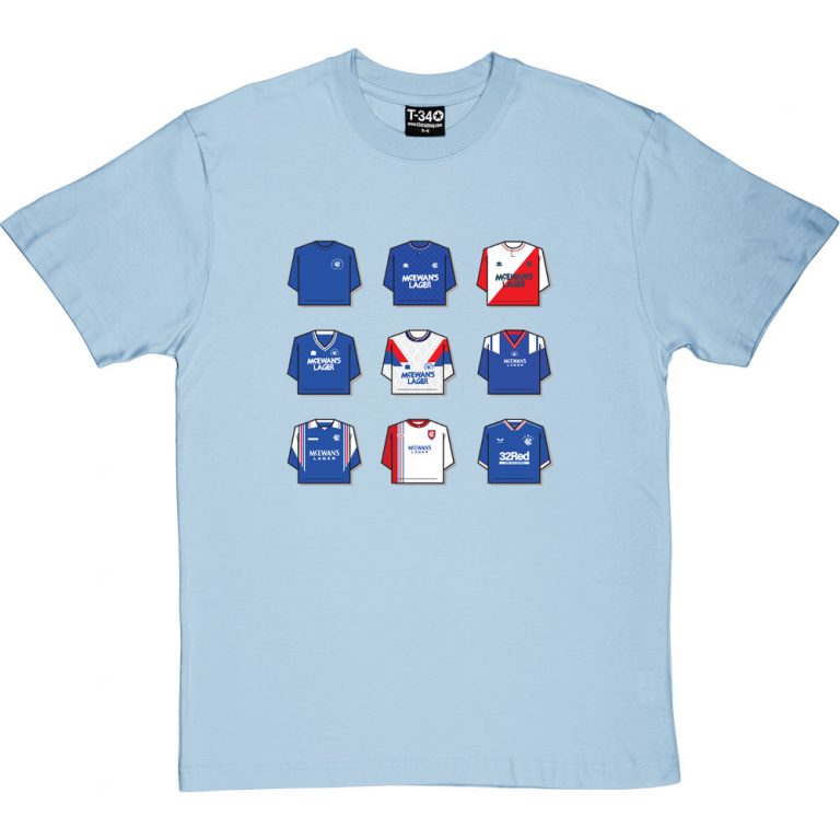 Rangers Shirt History TShirt Football Bobbles